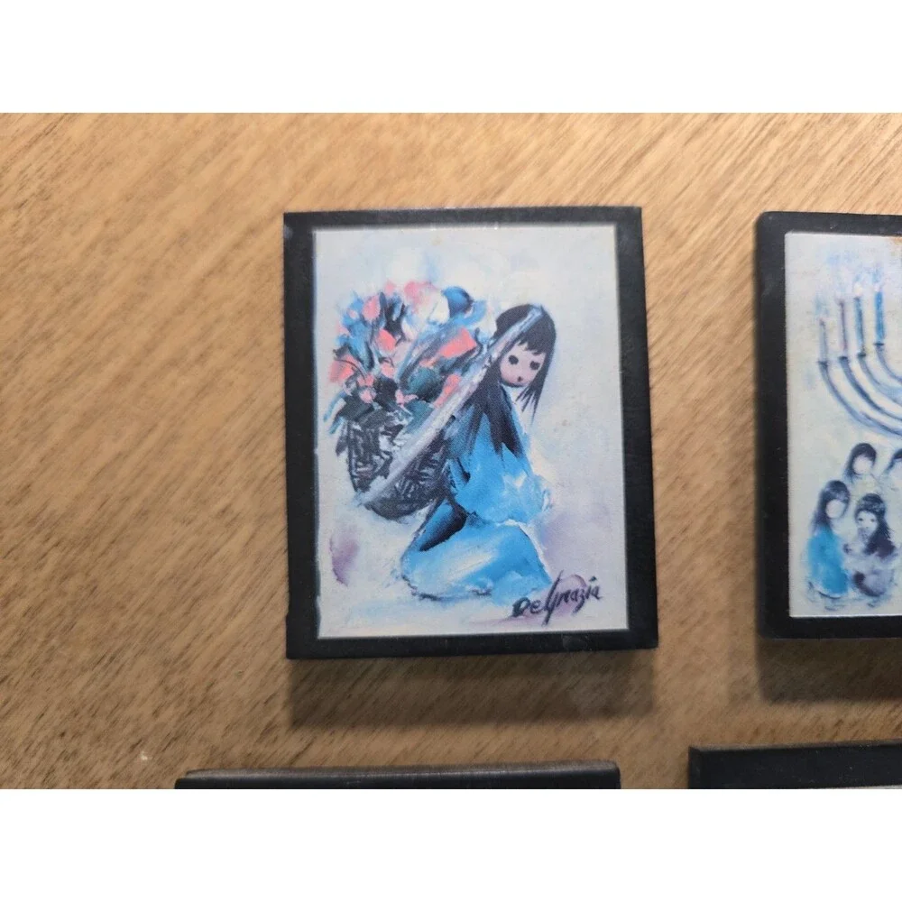 Vintage DeGrazia Southwest Native American FolkArt Magnets Set Of 6